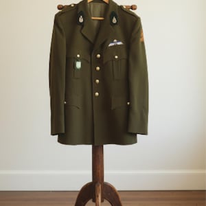 Chaqueta vintage del ejército real holandés – Excedente militar KL – Talla 53 – Auténtica chaqueta de campaña del ejército europeo