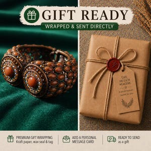 Pulsera vintage con cierre de presión: brazalete llamativo con ámbar y diamantes de imitación de la Aurora Boreal, brazalete ancho con bisagras, joyería bohemia y glamurosa.