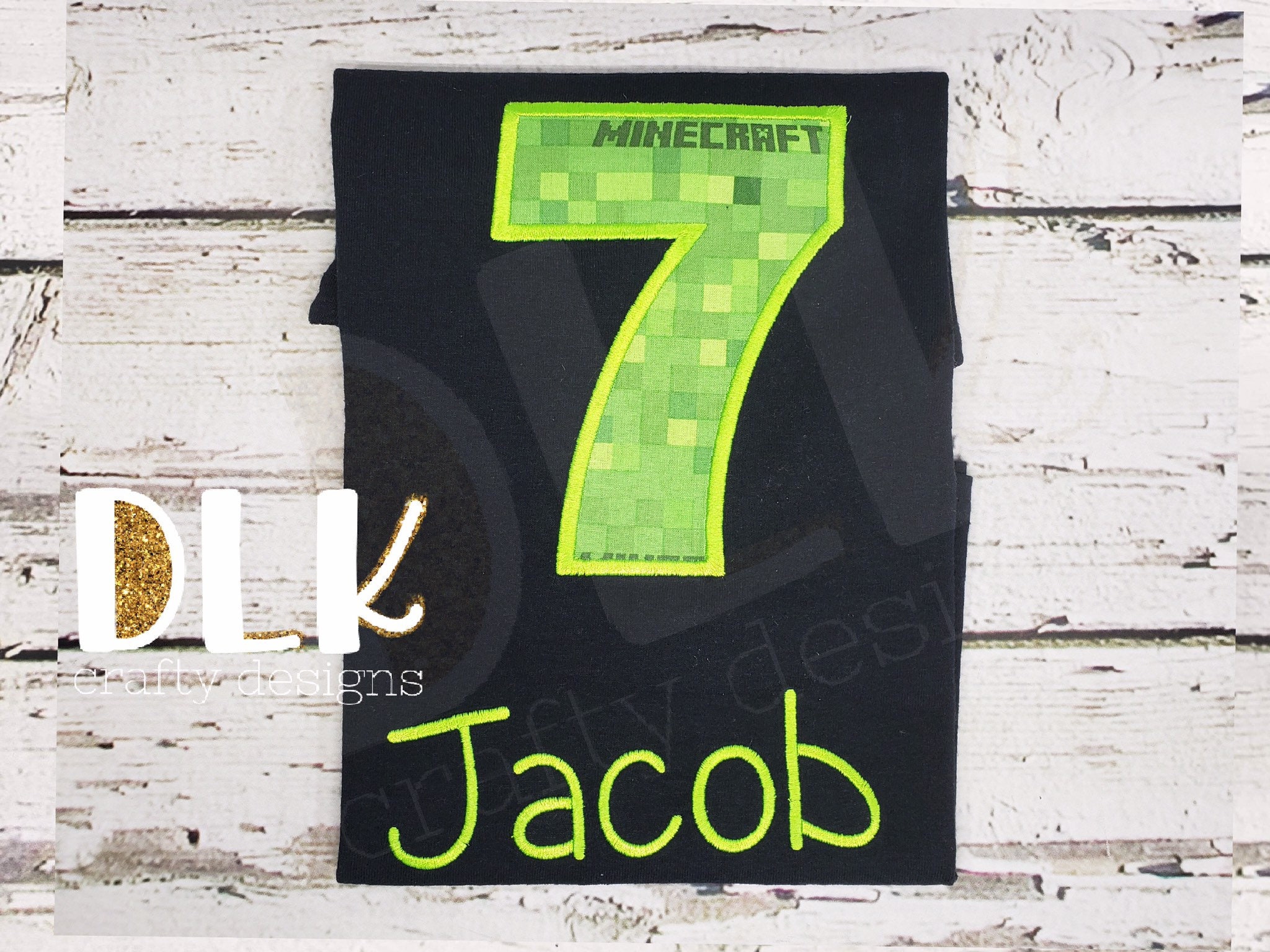 minecraft 5th birthday shirt
