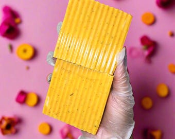 Jabón exfoliante de cúrcuma / Barra iluminadora para el yoni