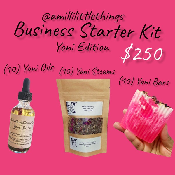 Yoni Business Starter Kit| Offres groupées pour petites entreprises| Yoni Bundle| Démarrez votre entreprise| Yoni Bars| Yoni Steam| Huile de Yoni