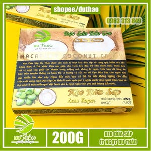 Coconut Candy - Keo Dua Sap It Duong - Makapuno Coconut Candy Less Sugar - Kẹo Dừa Sáp 200g