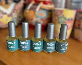 5Pcs Mona Herbal Gel Nail Polish Remover: Olive Oil Extract (16ml)