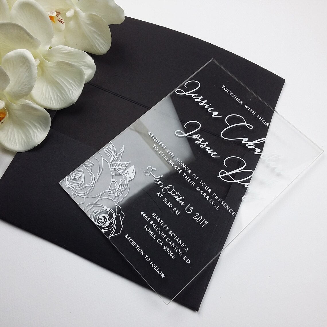 White Vellum & Foil Invitation White Foil Wedding Etsy