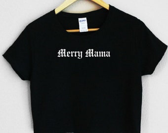 Merry Mama Crop Tee