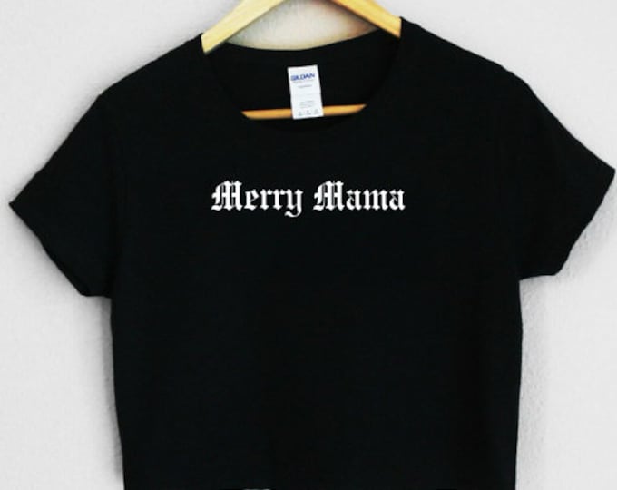 Featured listing image: Merry Mama Crop Tee