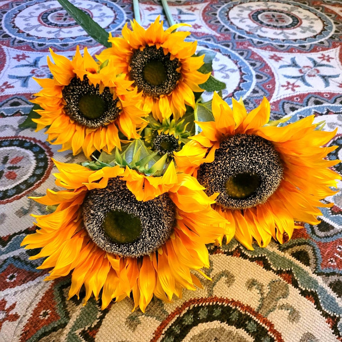 Real Looking Artifical Sunflowers Large Medium and Small Etsy