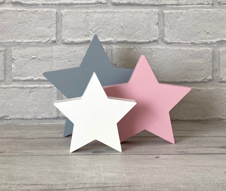 Freestanding Star Set Shelf Ornaments Nursery Decor Pink & Etsy