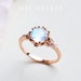 Evanthe Moonstone Engagement Ring, Vintage Floral Moonstone Ring, Laurel Leaf Rose Gold Moonstone Ring, Moonstone Leaf Engagement Ring 