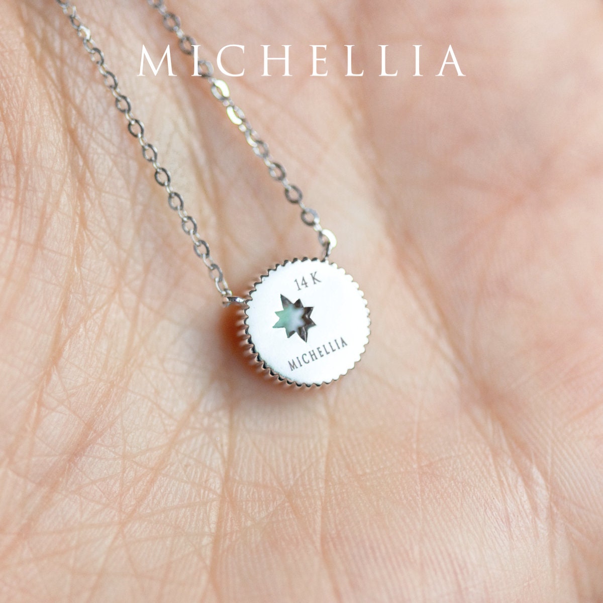 Star & Moon Moissanite Necklace main image 0