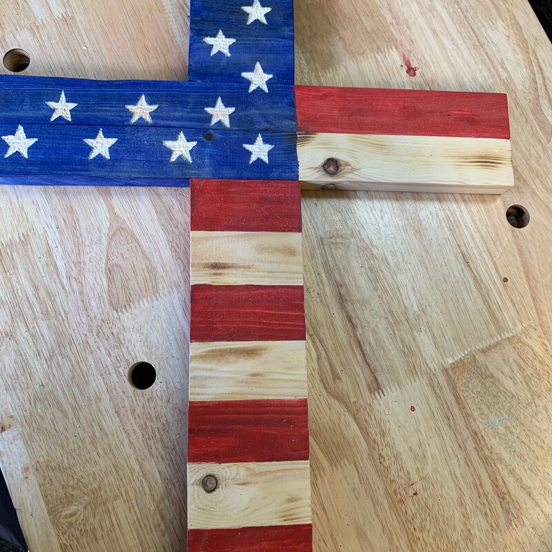 American Flag Cross - Etsy