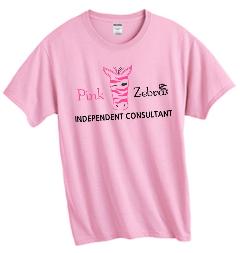 Pink Zebra Independent Consultant Full Size Logo Tshirt Etsy