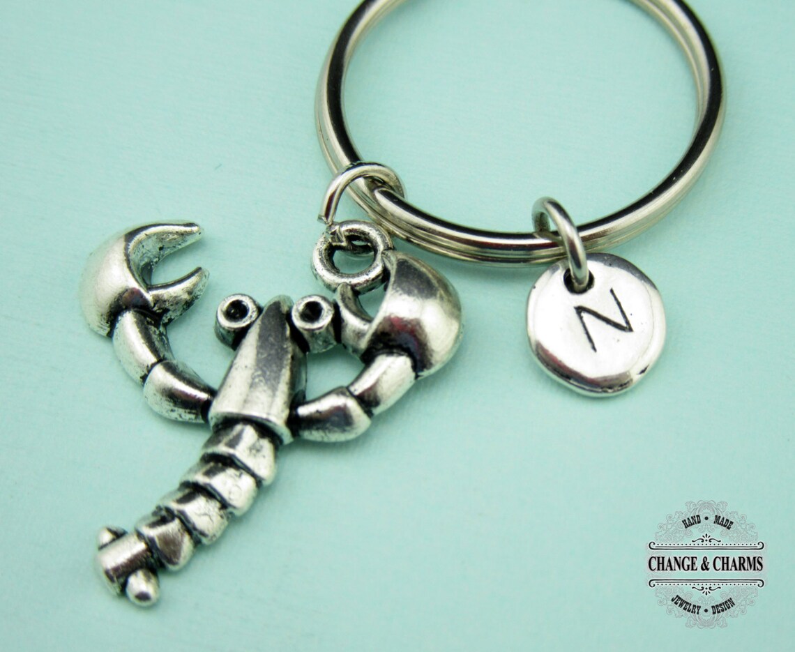 Lobster Keychain Lobster Charm Lobster Custom Keychain Etsy