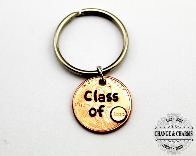 Class of 2024 Graduation Penny Keychain, Custom Keychain, Graduation Gift, Penny Keychain, Personalized Gift, Class of 2024, Graduation image 1