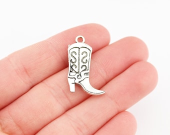 5 Cowboy Charms Antique Silver Tone-2411