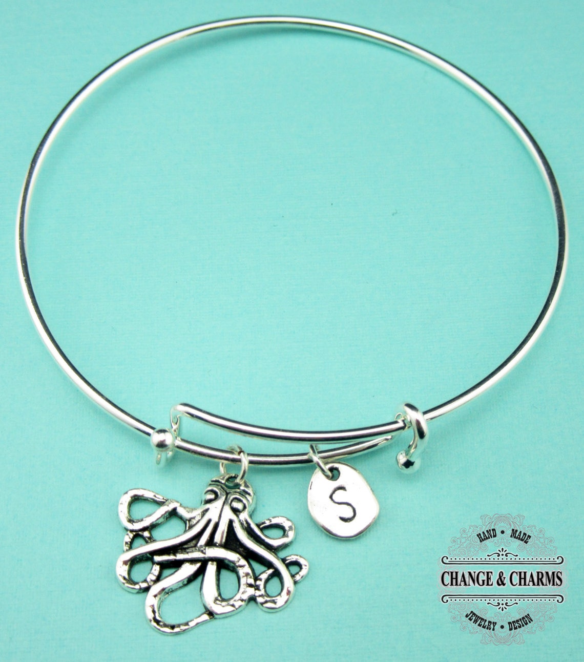 Brazalete de pulpo pulsera de pulpo encanto de pulpo Etsy