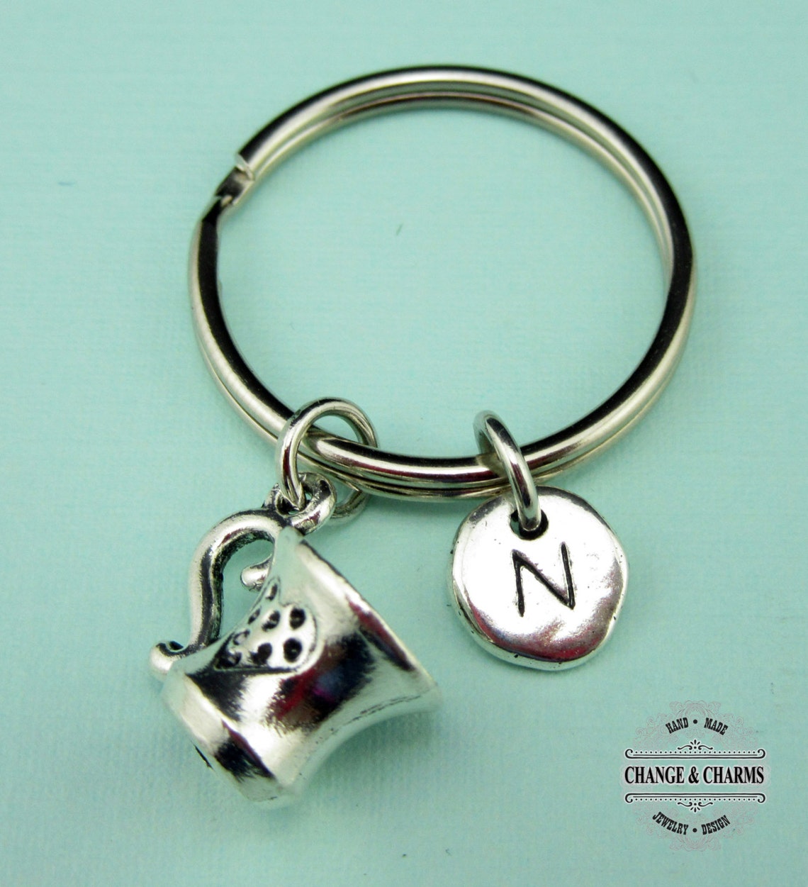 Teacup Keychain Coffee Cup Keychain Teacup Charm Coffee Cup Etsy