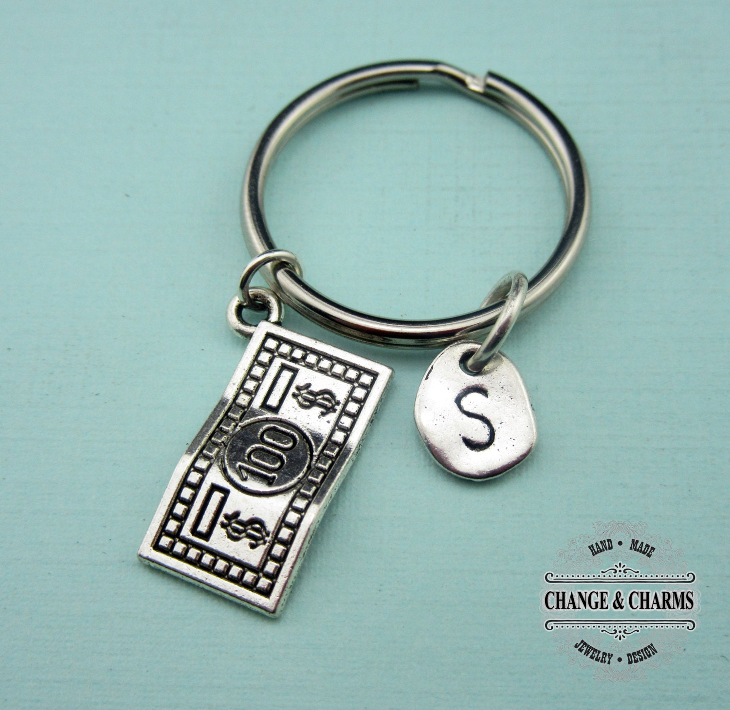 Hundred Dollar Bill Keychain Bill Keychain Money Keychain Etsy