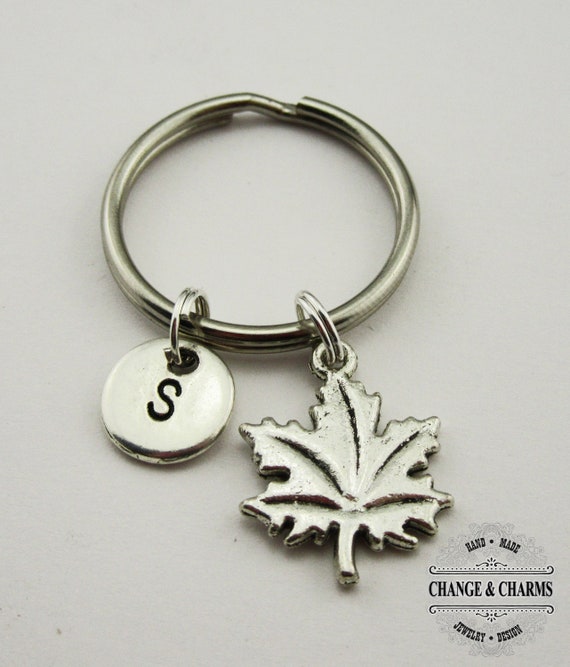 Leaf Keychain Bff Keychain Friend Gift Leaf Charm Fall Etsy