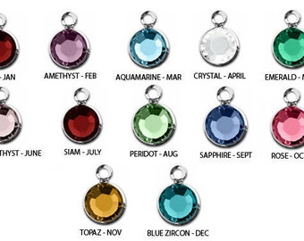 Add a Birthstone Charm, Birthstone Charm, Birthstone, Add On