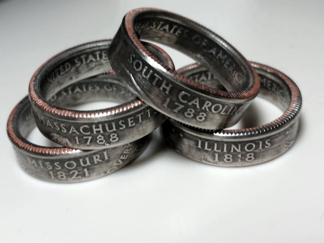 US State Quarter Ring, State Quarter Ring, Coin Ring, Coin Jewelry