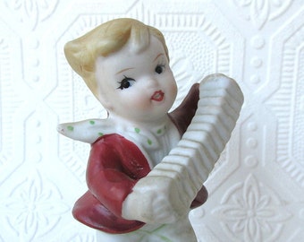 Jazz Musician Accordion SqueezeBox Player Figure Figurine Shelf Sitter Ornament