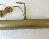 Vintage Wall Mounted Metal Brass Spotlight, Vintage Reading Lamp, Adjustable Sconce Lamp, Underwriters Laboratories Plug in Light Fixture