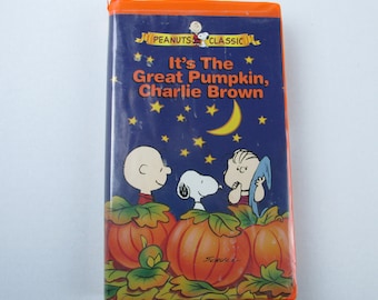 its the great pumpkin charlie brown vhs tape childrens halloween 1966 charlie brown snoopy linus kids classic cartoon video tape vcr