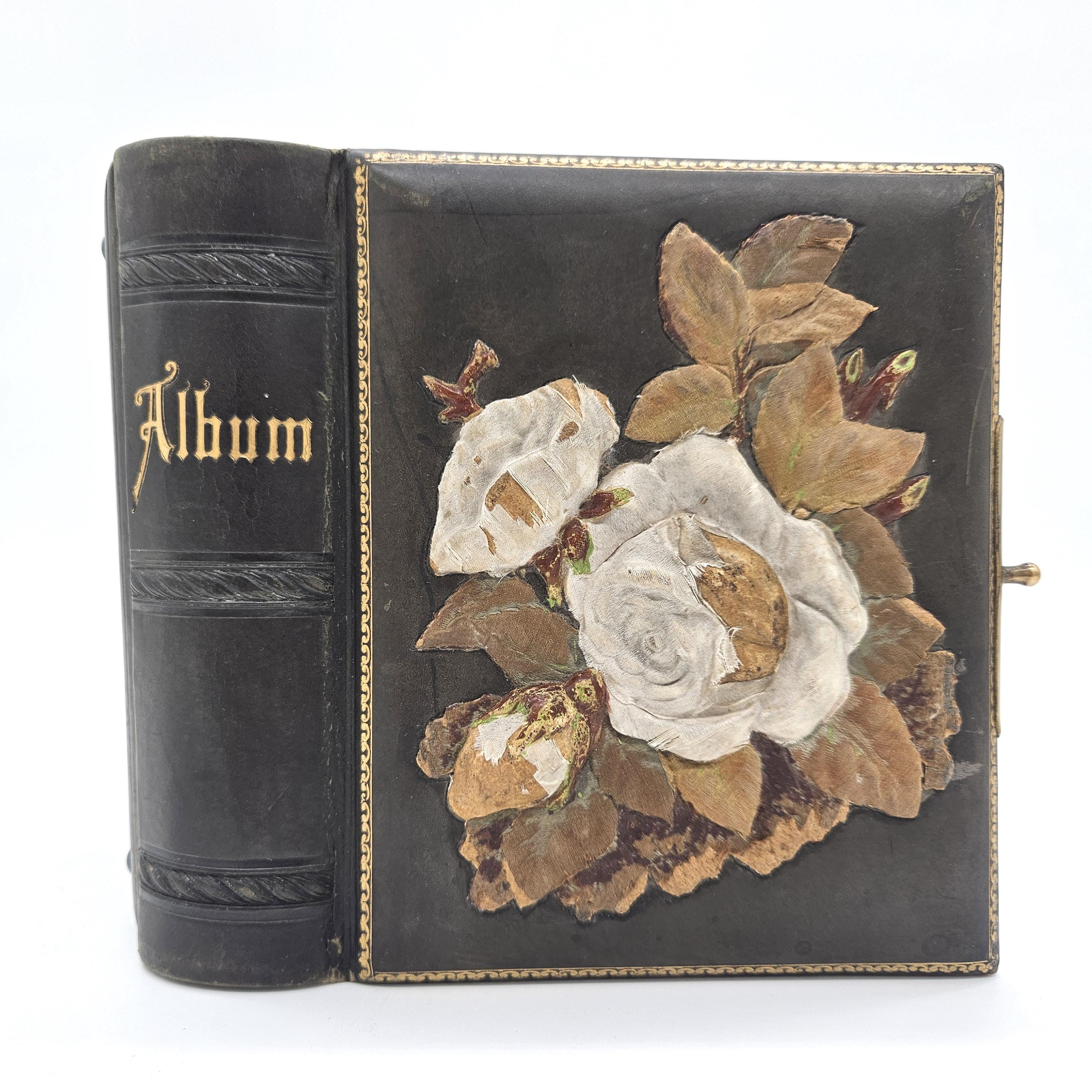 Antique French Victorian Leather Photo Album With Brass Clasp - Etsy Antique French Victorian Leather Photo Album With Brass Clasp - Etsy