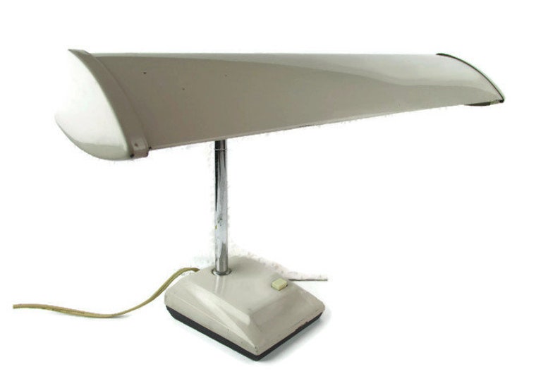 Vintage Mid Century Gooseneck Industrial Desk Lamp Office 1960s Adjule Underwriters Laboratories Metal
