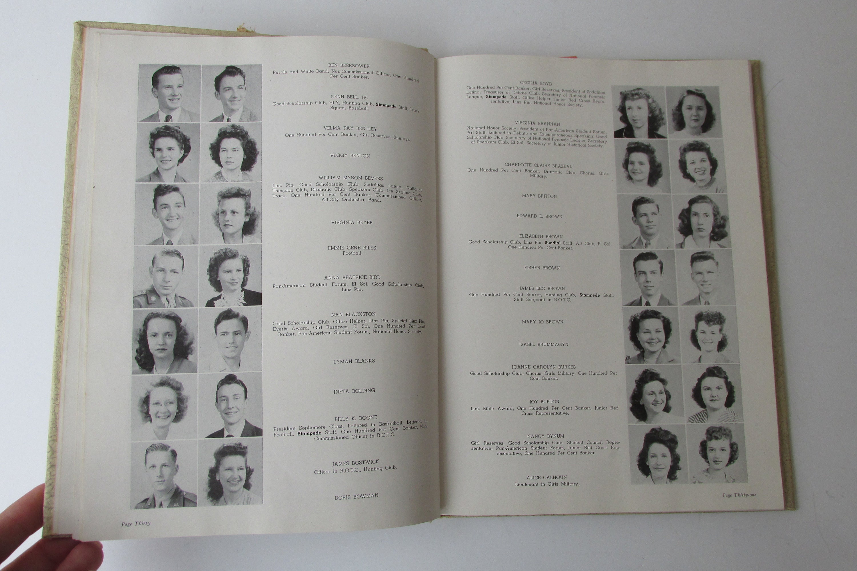 1940s Vintage Yearbooks High School Yearbooks Sunset High Etsy UK