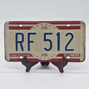 Vintage Illinois 1976 Bicentennial License Plate