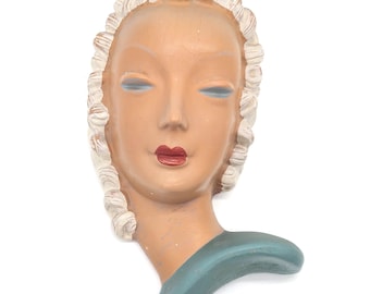 Art Deco Lady Face Wall Hanging 1930s
