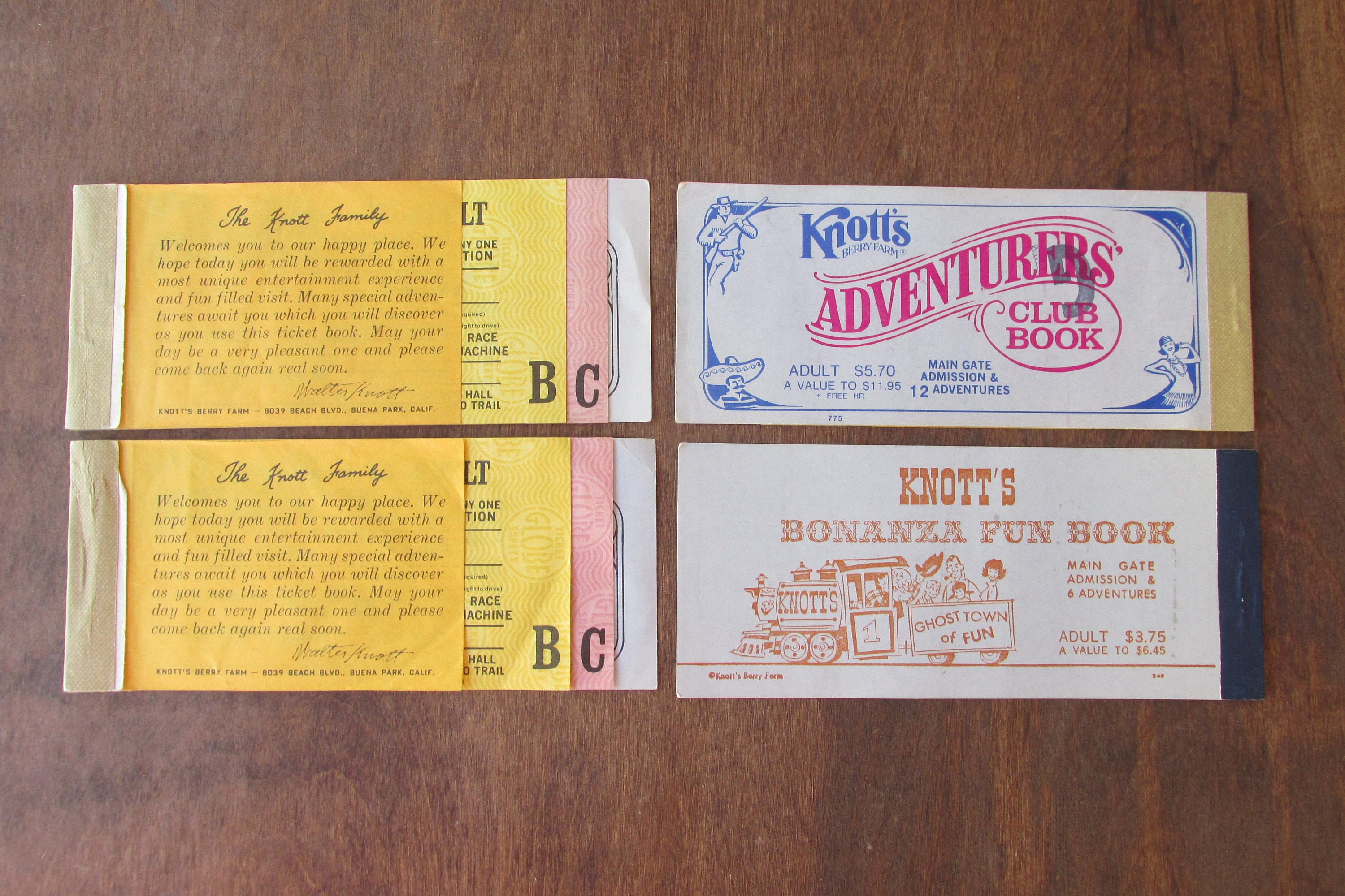 Vintage 1970s Knotts Berry Farm Tickets Vintage Parque de Etsy