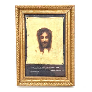 Vintage St Veronica's Handkerchief Framed Litho by Gabriel Max