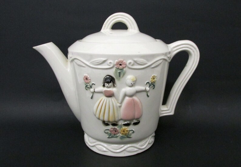Vintage 1930s 1940s Porcelier Teapot Vitreous China Made in Etsy