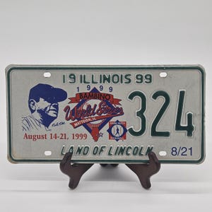 Vintage Illinois 1999 Bambino World Series Babe Ruth License Plate