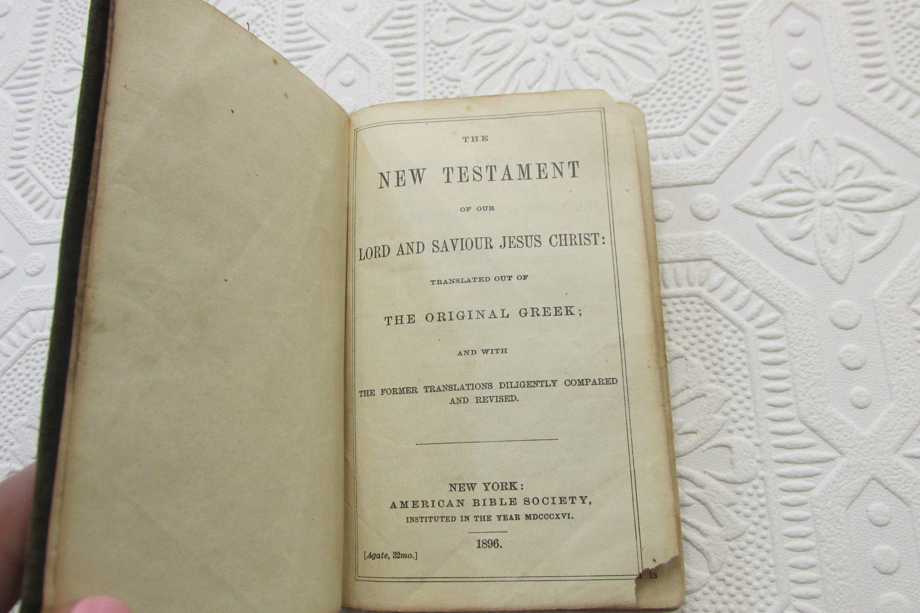 Antique 1896 New Testament Bible Old Pocket Bible American Etsy