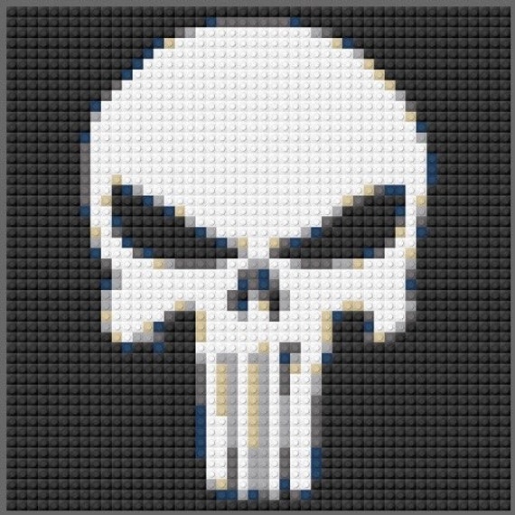 Lego Punisher Mosaic Marvel Comic - Etsy