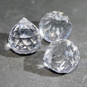 3pc Rainbow Suncatcher 20mm Crystal Sphere, for Windows Car Home Decorations