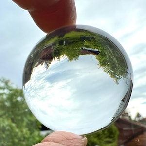Boule de verre 50 mm avec base en verre, boule de divination transparente et accessoires de photographie