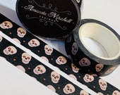 ORANGE SKELETON EYES Custom Washi Tape 1 Roll For Planners Crafts Bullet Art Junk Journals Travel Notebooks Lesson Plan and Scrapbooking