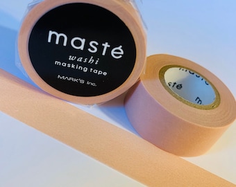Cinta Washi Mate Color Rosa Sólido Vintage ~ 1 Rollo ~ 15 mm x 7 m (23 Pies)
