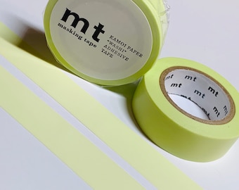May include: Two rolls of light green washi tape with the brand name "mt" and the text "Kamoi Paper "Washi" Adhesive Tape" on the label.