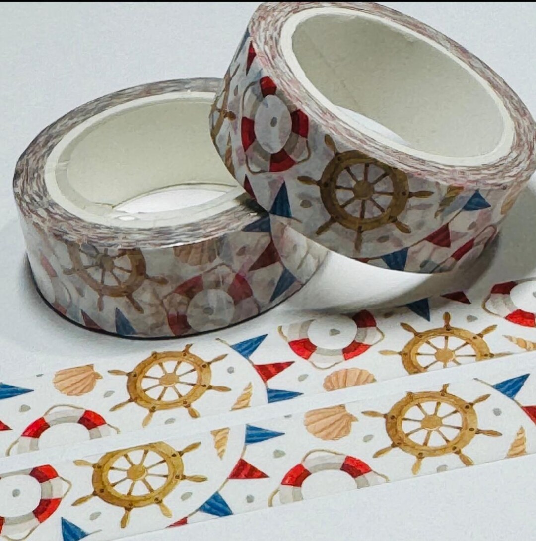 SUMMER MARITIME REGATTA Sailing Washi Tape ~ 1 Roll ~ 15mm X 10m (33 ...