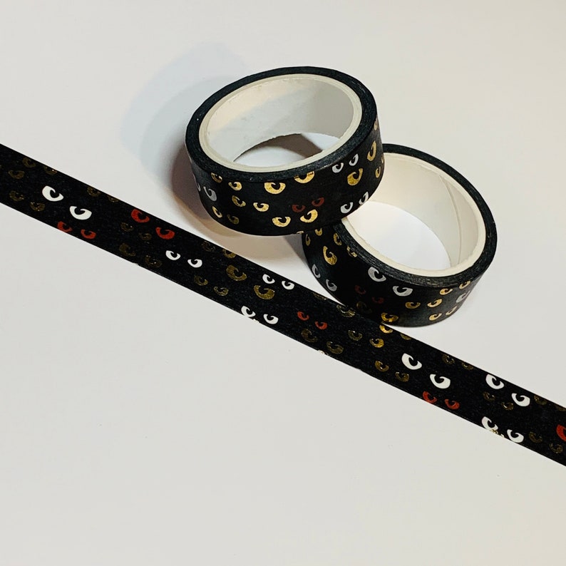 16 Feet HIDDEN SPOOKY EYES Halloween Washi Tape ~ 1 Roll ~ 15mm x 5m
