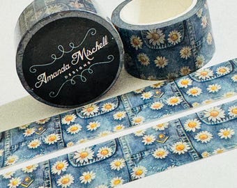 DENIM & DAISIES COUNTRY Girl Pockets Washi Tape - 1 Roll - 25mm x 10m (33 Feet)