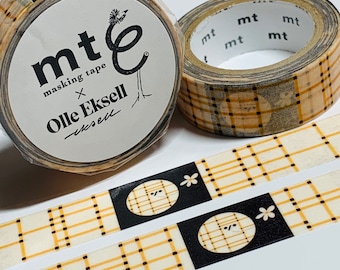 CROSSED LINES Designed by Olle Eksell For Mt Washi Tape - 1 Roll - 15mm x 7m (23 Feet)