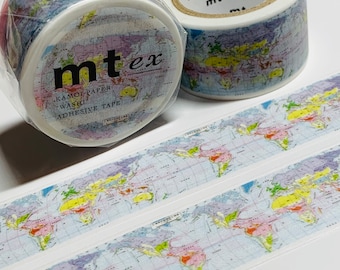 WORLD CLIMATES & OCEANIC Currents Mt Washi Tape ~ 1 Roll ~ 25mm x 7m (23 Feet)