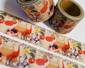VINTAGE CLASSIC WILDLIFE Washi Tape ~ 1 Roll ~ 30mm x 5m (16 Feet)